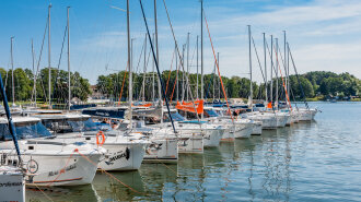 Port Stranda nad jeziorem Kisajno