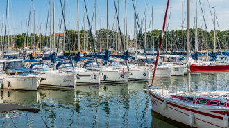 Port Stranda nad jeziorem Kisajno